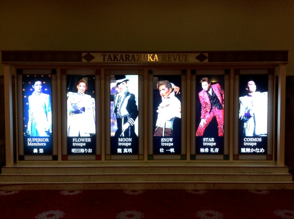 Top stars of the five Takarazuka Troupes